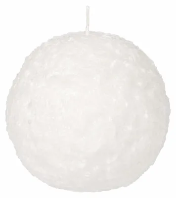 Produktbild von Weihnachtskerzen Schneeball Weiß Ø 9,5 cm, 2er Set
