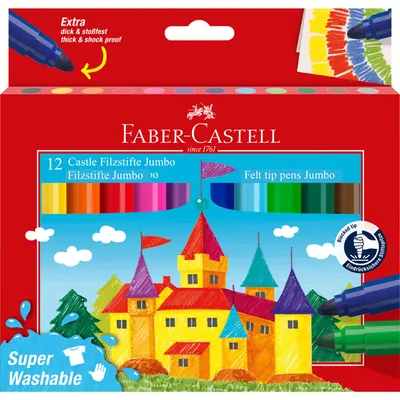 Produktbild von FABER-CASTELL Filzstift Jumbo Super Washable 12er