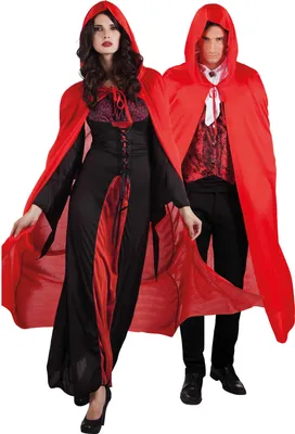 Produktbild von Cape Dusk Teufel Vampir Umhang rot Karneval Halloween Kostüm 180 cm
