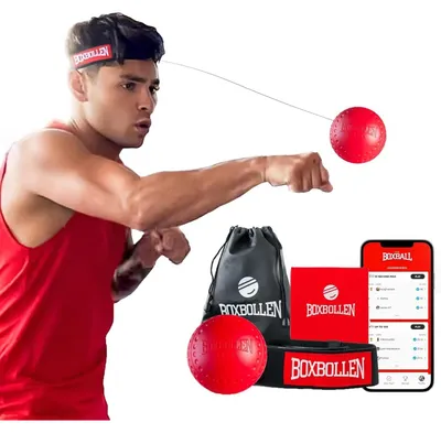 Produktbild von Reflexball Reaktionsball Boxball - Verstellbarer Riemen - Hand-Auge-Koordination - 1 Stück
