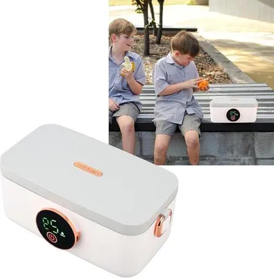 Produktbild von Elektrische 1-Liter Warmhaltebox mit Wiederaufladbarem Betrieb - Praktische, kleine Reise- und Arbeitslunchbox.