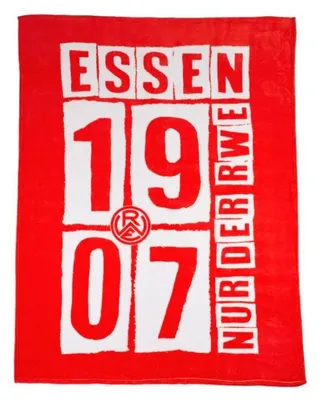 Produktbild von Rot-Weiss Essen Fleecedecke "NUR DER RWE 1907" rot