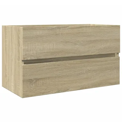 Image de vidaXL Meuble sous-lavabo Chêne Sonoma 80x38,5x45cm Bois composite