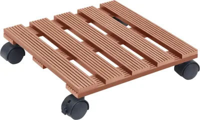 Produktbild von vidaXL Pflanzenroller 4 Stk. Braun 30x30x7,5 cm WPC