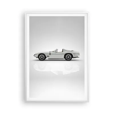Produktbild von Gerahmtes Poster - Weißer Rahmen - Sportlich Auto Vintage - 70x100 cm - Wand Bild - Wanddeko - Wandbilder - Kunstposter - Wandposter - Bilderrahmen - Bilder - Kunstdruck - P2WPA70x100-4872