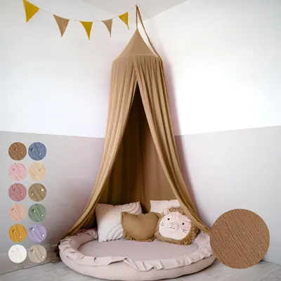 Produktbild von Hochwertiger Baldachin Betthimmel Kinderzimmer, Gold Applikation