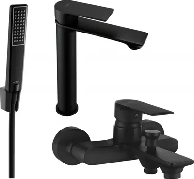 Produktbild von Mexen Royo R72 Badewannenset, Schwarz - 72213R72-70