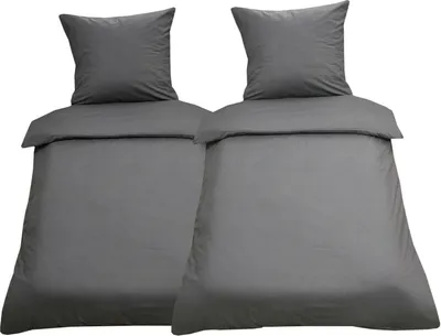 Produktbild von Bettwäsche 135x200 Baumwolle Uni Bettbezug Renforce Garnitur Set 2 tlg / 4 tlg