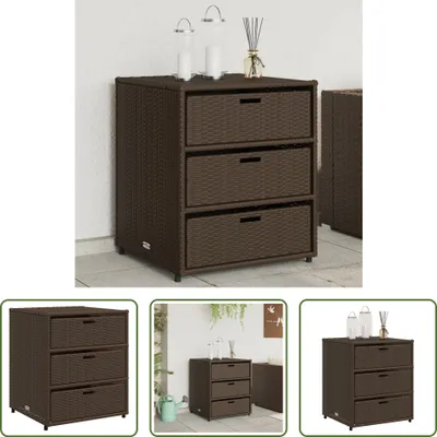 Zdjęcie produktu dla Szafka ogrodowa Living Store brązowa 55x59x69 cm z polirattanu
