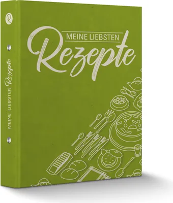 Produktbild von itenga Rezeptordner Kochrezepte-Ringbuch GRÜN DIN A5 Meine liebsten Rezepte