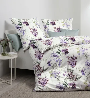 Produktbild von LOESCHEN Janine Design Jersey-Bettwäsche-Garnitur 55128 CARMEN S Farbe lila beere Größe 155x200+80x80