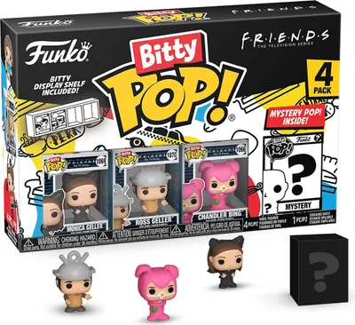 Produktbild von Friends - Monica Geller Rose Chandler Bing 4er Pack   - Bitty Pop! Funko