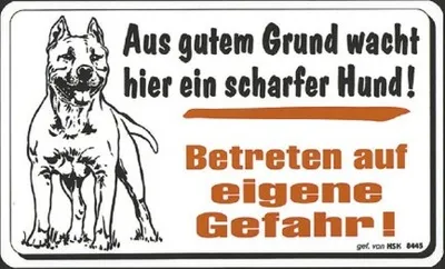 Produktbild von Warnschild - Aus gutem Grund wacht... - 25cm x 15cm - 308445
