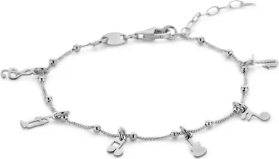 Produktbild von New Bling - 9NB-1413 - zilveren armband met muziek bedels - 925 sterling silver - rhodium plated