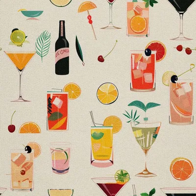 Produktbild von OUTDOOR DEKOSTOFFE OXFORD - Motiv Cocktail | DX8624