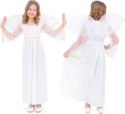 Produktbild von ENGEL Kostüm Engel Krippenspiel Kleid Flügel Ball 110/120cm