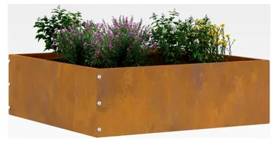 Produktbild von Raseneinfassung Rostig 40 x 40 x 13 cm Wetterfeststahl