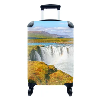 Produktbild von MuchoWow® Koffer Handgepäck Trolley Rollkoffer Kleine Reisekoffer mit 4 Rollen - Wasserfall - Wasser - Natur - Cabin Size < 55x40x23 cm & 55x40x20 cm - Fotokoffer - Kabinenkoffer - Boardgepäck - Reise-Box - Reisekoffer - Reisegepäck - Koffer mit Bild - Trolley für Kinder