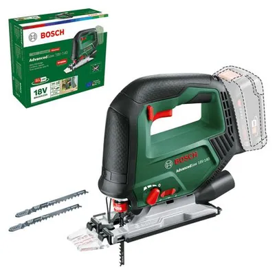 Obrázok produktu pre Bosch AdvancedSaw 18V-140, Horná rukoväť, Čierna, Zelená, Hliník, Oceľ, Drevo, Hliník, 3000 spm, 14 cm