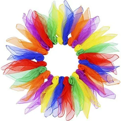Produktbild von Kindergarten Tücher Tanz Jonglier Tücher Performance Schals Chiffon Tanz Kinder Spielen Sinnesspielzeug für Kleinkinder Babys 70 x 70 cm Zufällige Farbe