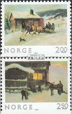 Produktbild von Briefmarken Norwegen 1983 Mi 894Du-895Du (kompl.Ausg.) postfrisch Weihnachten