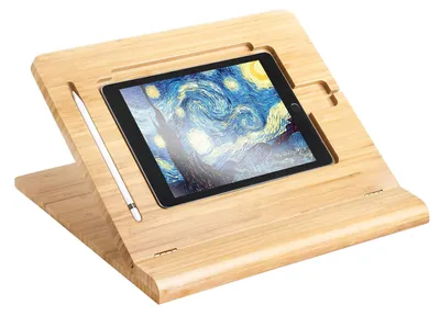 Produktbild von Solidchoice – Verstellbarer, faltbarer Tablet-Ständer aus Bambus