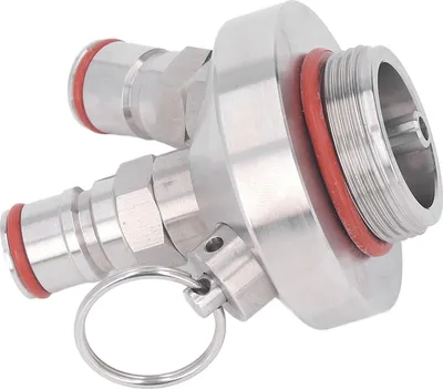 Image de Mini -Fass -Distributeur de bière Tap Double Ball Lock Acier inoxydable avec tuyau Joint d'étanchéité de rechange
