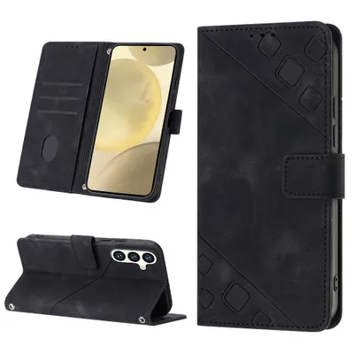 Image de Étui pour Samsung Galaxy S25 FE étui portefeuille en cuir avec fonction stand noir
