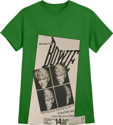 Produktbild von David Bowie - "Concert ´83" T-Shirt für Herren/Damen Uni RO3945 (S) (Irisch-Grün)