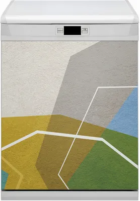 Produktbild von Dekorative Magnetmatte Küche Geschirrspüle 60x70 cm  Magnet für Spülmaschine  - Figuren geometrisch