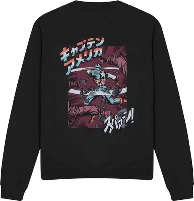 Immagine prodotto di Capitan America - Felpa "Japanese Strike" per bambini/ragazzi Unisex TV26399 (S) (Schwarz)