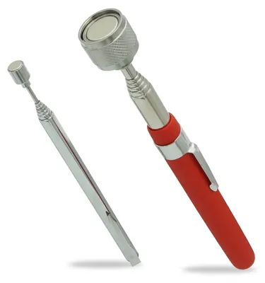 Teleskop-Magnetlifter 2er-Set, 4,5 kg & 1 kg, Neodym, rot