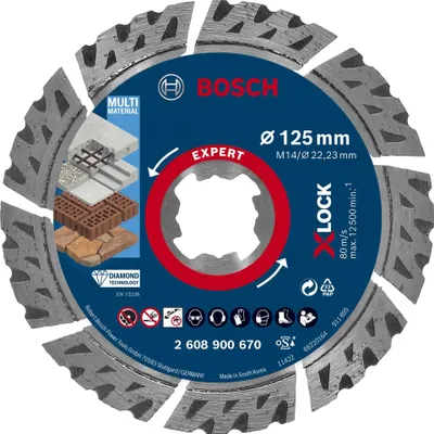 Zdjęcie produktu dla Bosch Expert Multi Material - diamentowa tarcza tnąca - do betonu, betonu zbrojonego, cegieł, dachówek, gazobetonu - 125 mm