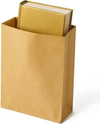Produktbild von Kraft-Faltbeutel GOLD 120 x 200 + 45 mm