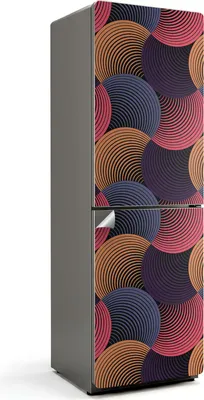 Produktbild von Pflanzenmuster mit Ornamenten – Kühlschrank Aufkleber – Klebefolie Kühlschrank – Kühlschrank Dekor – Kühlschrankfolie selbstklebend – Küchen Dekoration – 60x190 cm