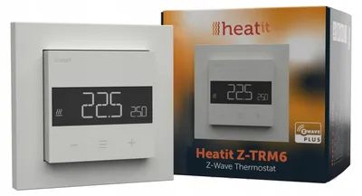 Zdjęcie produktu dla Termostat Heatit Z-TRM6 Biały RAL 9003 Z-Wave 3600W 16A 868,4 Mhz