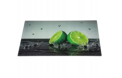 Zdjęcie produktu dla Deska Szklana Kuchenna 25X35Cm Do Krojenia Szkło Hartowane Limonka