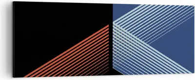 Produktbild von Bild auf Leinwand - Leinwandbild - Einteilig - Abstraktion Schwarz Blau - 140x50cm - Wand Bild - Wanddeko - Wandbilder - Leinwanddruck - Bilder - Wanddekoration - Leinwand bilder - AB140x50-4458