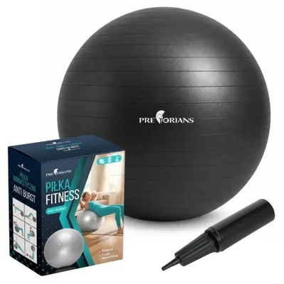 Zdjęcie produktu dla Piłka gimnastyczna 65 cm piłka do ćwiczeń fitness ciążowa sportowa do jogi do siedzenia Anti Burst antypoślizgowa z pompką czarna