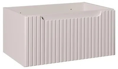 Produktbild von Badezimmer Waschbeckenschrank mit 60 cm Breite in Beige, 1 Schubladen, geringe Tiefe - NEWPORT-56-CASHMERE