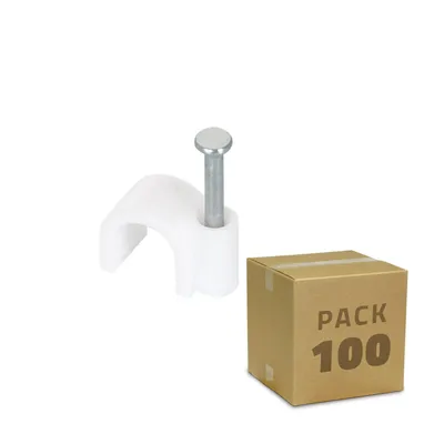 Produktbild von 100er Pack Kabelklemme Weiss 7 mm²