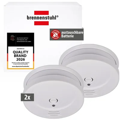Produktbild von Brennenstuhl Rauchmelder Set, 2X RM C 9010 mit austauschbarer Batterie – Ohne WiFi, Größe 2 Stück