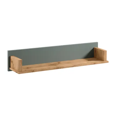 Produktbild von AX LIVING Bücher Regal Iseonia P1 – 110 cm breit, Eiche Wotan/Green