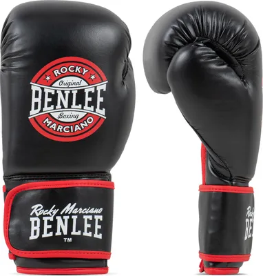 Immagine prodotto di Guantoni da boxe in  BUDDY Nero/Rosso/Bianco 14 oz BENLEE