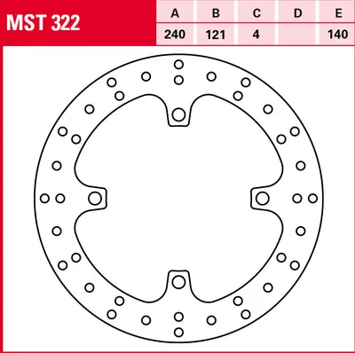 Produktbild von TRW Bremsscheibe Allround starr MST322 CR250R