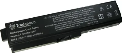 Produktbild von Hochleistungs Laptop Notebook Li-Ion Qualitäts Akku 10,8V/11,1 6600mAh ersetzt Toshiba PA3634U-1BAS PA3634U-1BRS PA3635U-1BAM PA3635U-1BRM PA3636U-1BRL PA3638U-1BAP PA3728U-1BRS PA3816U-1BAS