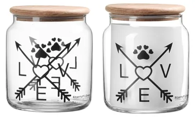 Obrázek produktu pro Ritzenhof a Breker Mika Love – průhledná plechovka 12 × 12 × 14 cm, 1100 ml, 1 ks
