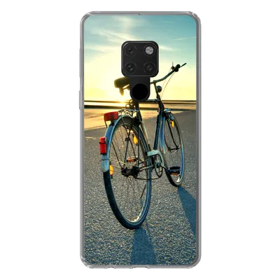 Produktbild von MuchoWow® Handyhülle Schutzhülle Hülle für Huawei P40 Lite Nordsee - Fahrrad - Sonnenuntergang Silikon Softcase Handy Hülle - Handy