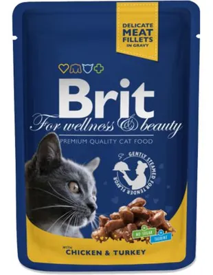 Produktbild von BRIT Premium Chicken&Turkey - nassfutter für Katzen - 100g