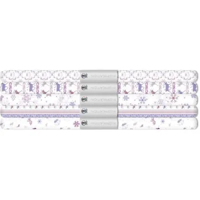 Produktbild von Transparentpapier Rolle 115 g/qm 50x61cm Classic Christmas flieder/brombeer 5 Motive sortiert VE=5 S